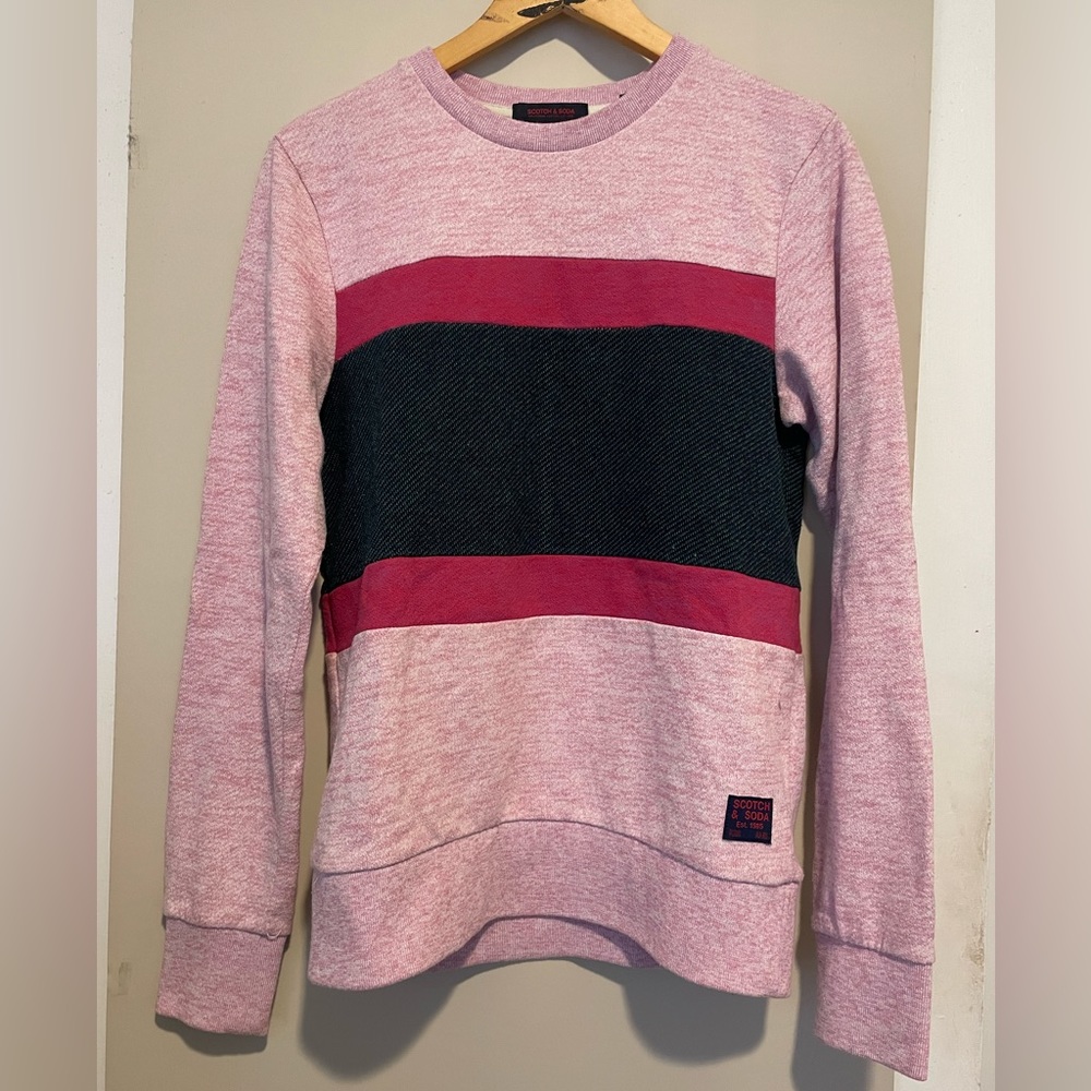 Scotch & Soda Color-block Crewneck Sweatshirt Medium